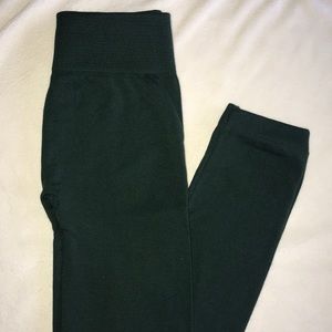NWOT Fleece Lined Leggings Hunter Green